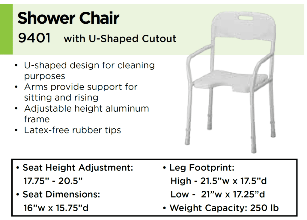 Shower Chair 9401: Help Inc. - Everyone is relying on you. You can rely on us.